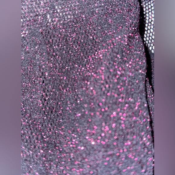 Gucci black GG with pink metallic sparkle tights, size large - Picture 2 of 2